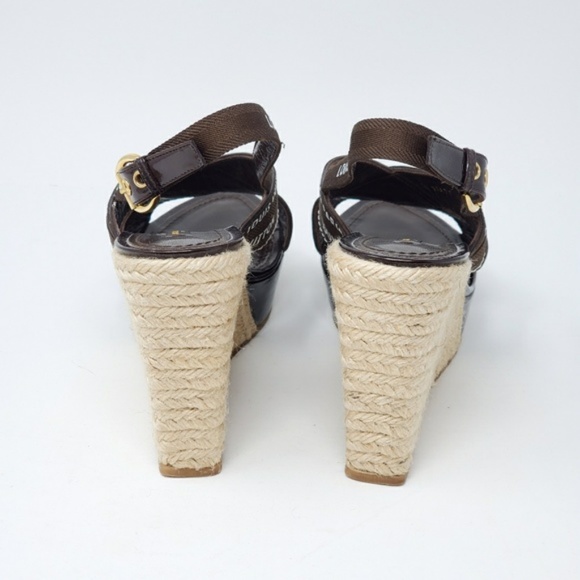 💯 Auth Louis Vuitton Wedge Size 36.5 Excellent - Picture 6 of 7
